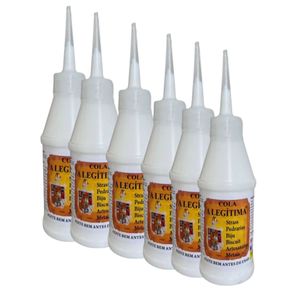 Kit C/ 6 Cola Legitima Bijuterias Strass Artesanatos 100ml