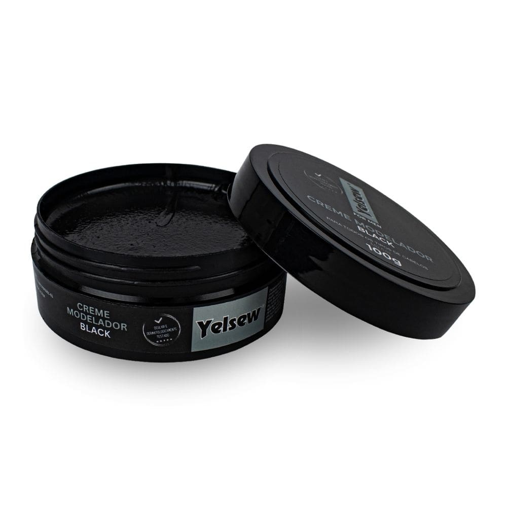 Creme Modelador Black Preto Cabelo Definição 100g, Yelsew