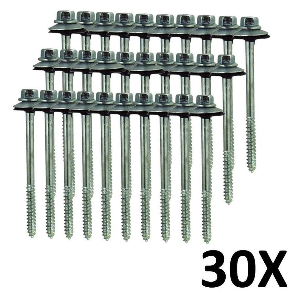 Kit 30 Parafuso Para Telha Com Arruelas 5/16``X180 Mm