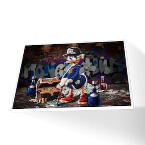 Quadro Tio Patinhas Canvas Sem Vidro Tamanho/moldura 20x30 Baixa Cor Branca