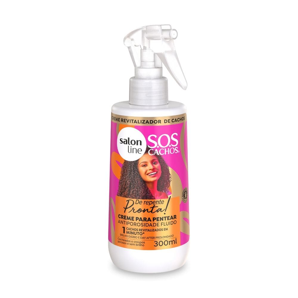 Creme Pentear Antiporosidade Fluido Cachos 300ml Salon Line