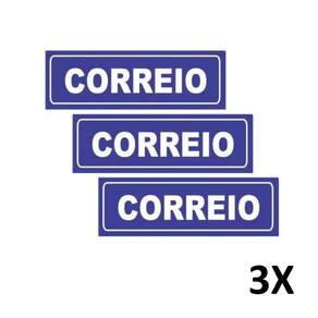 Kit 3 Placa De Aviso E Sinalização Portas Correios 15Cmx5Cm