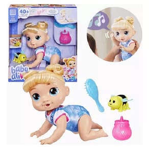 Boneca Baby Alive Engatinha Harper Hugs Loira – 40 sons - Hasbro