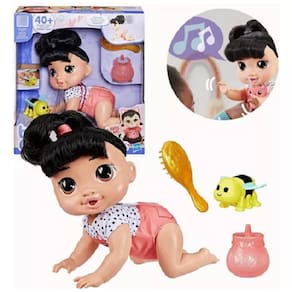Boneca Baby Alive Engatinha Morena Katie Kat– 40 sons - Hasbro