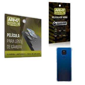 Película De Câmera E Tela Moto E7 Plus E Capinha Anti Shock