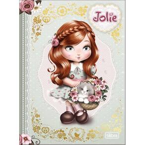 Caderno Colegial Brochura Jolie 1 Matéria 80 Folhas Capa Dura 17,6 x 23,9cm Tilibra