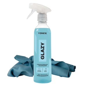Kit Limpa Vidros Glazy 500ml + Pano Para Vidros 40x40cm