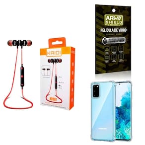 Kit Capinha Samsung S20 + Fone Esportivo E Película De Vidro