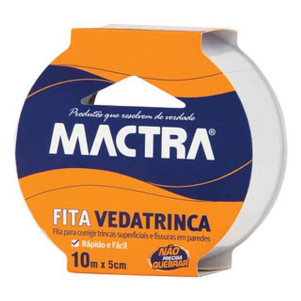 Fita Vedatrinca Para Reparos Branca 5Cmx10Metros Mactra