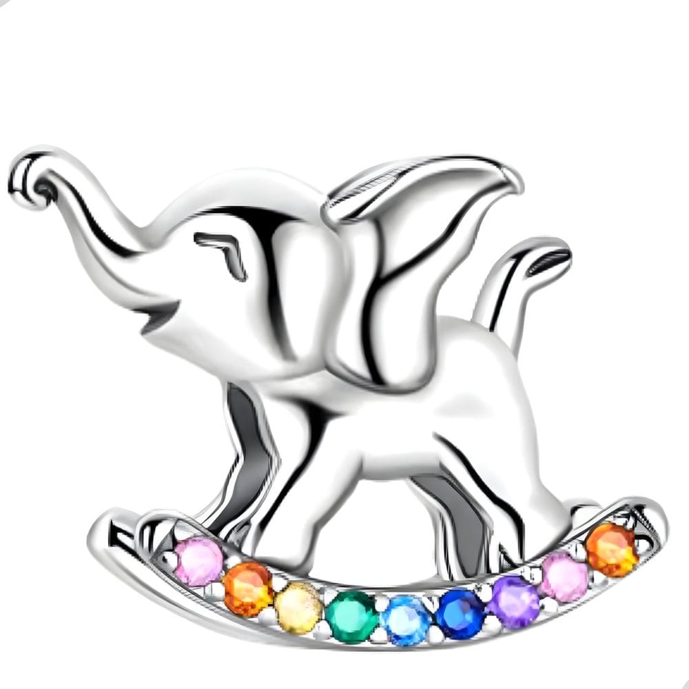 Berloque Separador Elefante em Prata 925