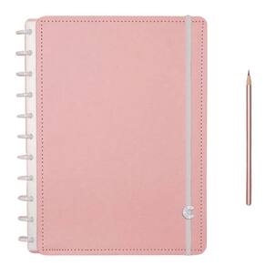 Caderno Inteligente Grande Rose Pastel 80 Folhas