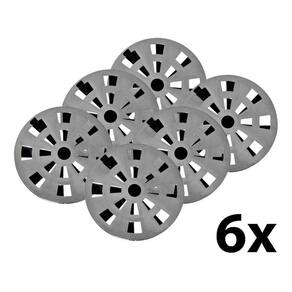 Grelha Cromada Redonda Rotativa 9,7Cm Grb2 Astra 6 Unidades