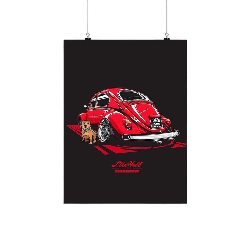 Placa Decorativa Fusca Vermelho - Likehell