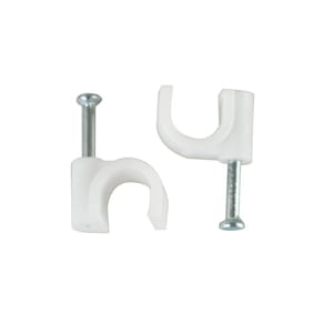 Fixa Fio Evus Rg6 8Mm Branco Com Prego Aco Com 100 C-105
