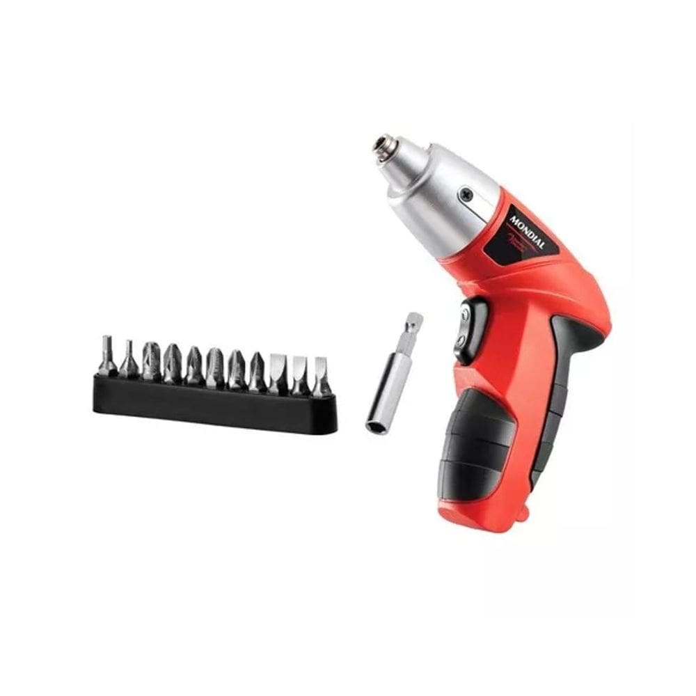 Parafusadeira Sem Fio 4,8v Mondial 11 Bits Prolongador FPF05