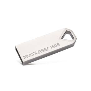 Pendrive De 16 Gb Metálico Fácil De Usar Multilaser Pd850
