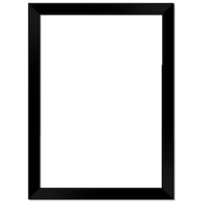 Quadro 20x30 Preto com Vidro Madeira Laqueada
