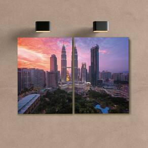 Kit 2 Placas Decorativas Malásia Wallze 21x30cm