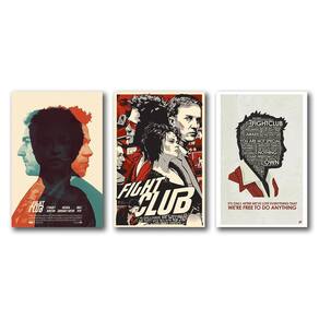 Placas Decorativas Filme Clássico Clube Da Luta 3 Peças