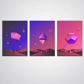 Quadro Decorativo Abstrato Futurista