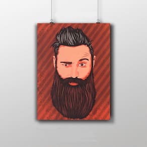 Placa Decorativa Barbeiro Barba Poster Cabeleleiro 20X30Cm