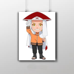 Placa Decorativa Naruto Hokage - Boruto Anime Infantil
