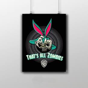 Placa Decorativa That`S All Zombies Warner Bros