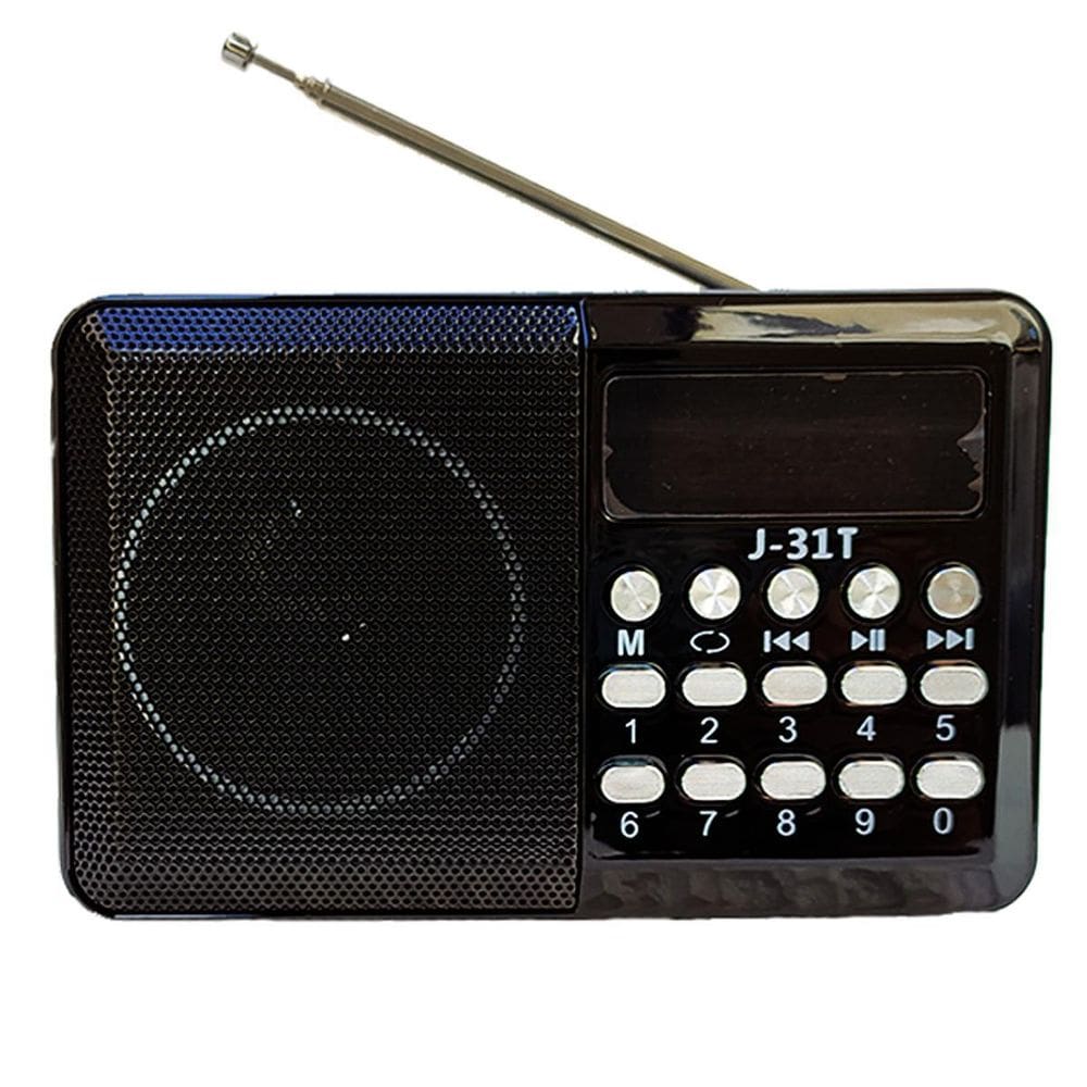 Rádio Portátil Analógico Fm/Pendrive/Sd Card/Recarregável