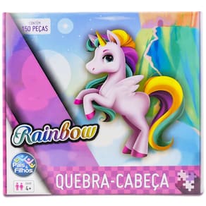 Quebra Cabeça Unicórnio Rainbow 150 Peças - Pais e Filhos