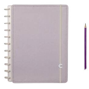 Caderno Inteligente Grande Lilas Pastel - 80 Folhas