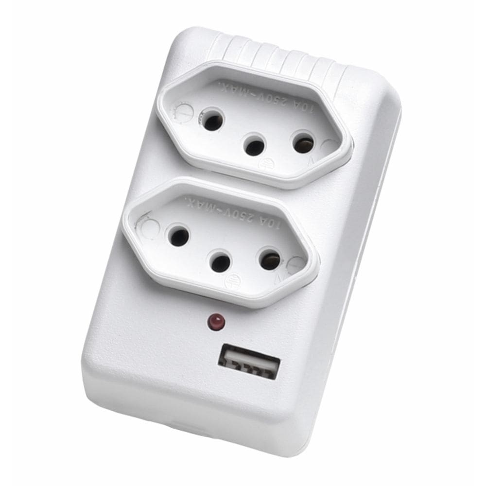 Tomada USB Branca