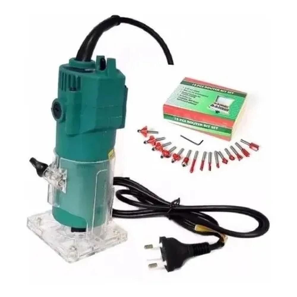 Tupia 220V + Fresas 6Mm 15 Peças