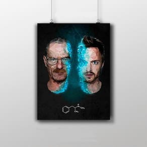 Placa Decorativa Walter White E Jesse Pinkman Química - Breaking Bad