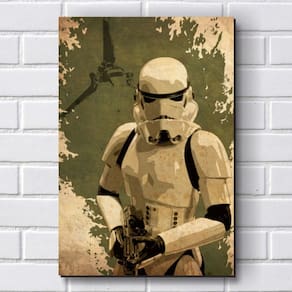Placa Decorativa - Modelo P402 - Star Wars 30X20Cm Em Mdf