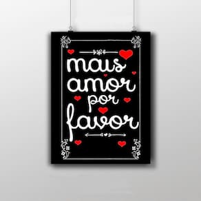 Placa Decorativa Frase Mais Amor, Por Favor 20X30Cm