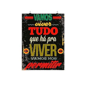 Placa Decorativa Frase Vamos Viver Tudo Que Há Pra Viver