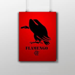 Placa Decorativa Urubu Futebol Rio De Janeiro Rubro 20X30Cm