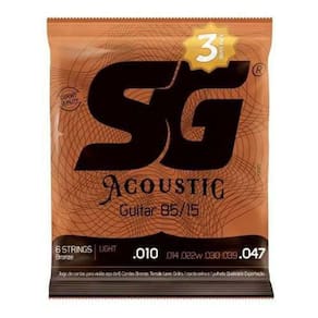 Kit 3 Encordoamento Violão 010 Bronze + 1 Mi Extra + Palheta