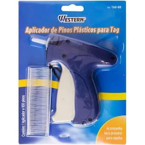 Aplicador De Pinos Plásticos Tag + 100 Pinos Refil Western