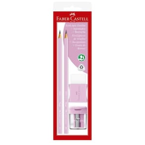 Ecolápis Grafite Faber Castell Rosa Kit Pastel - 2 Un