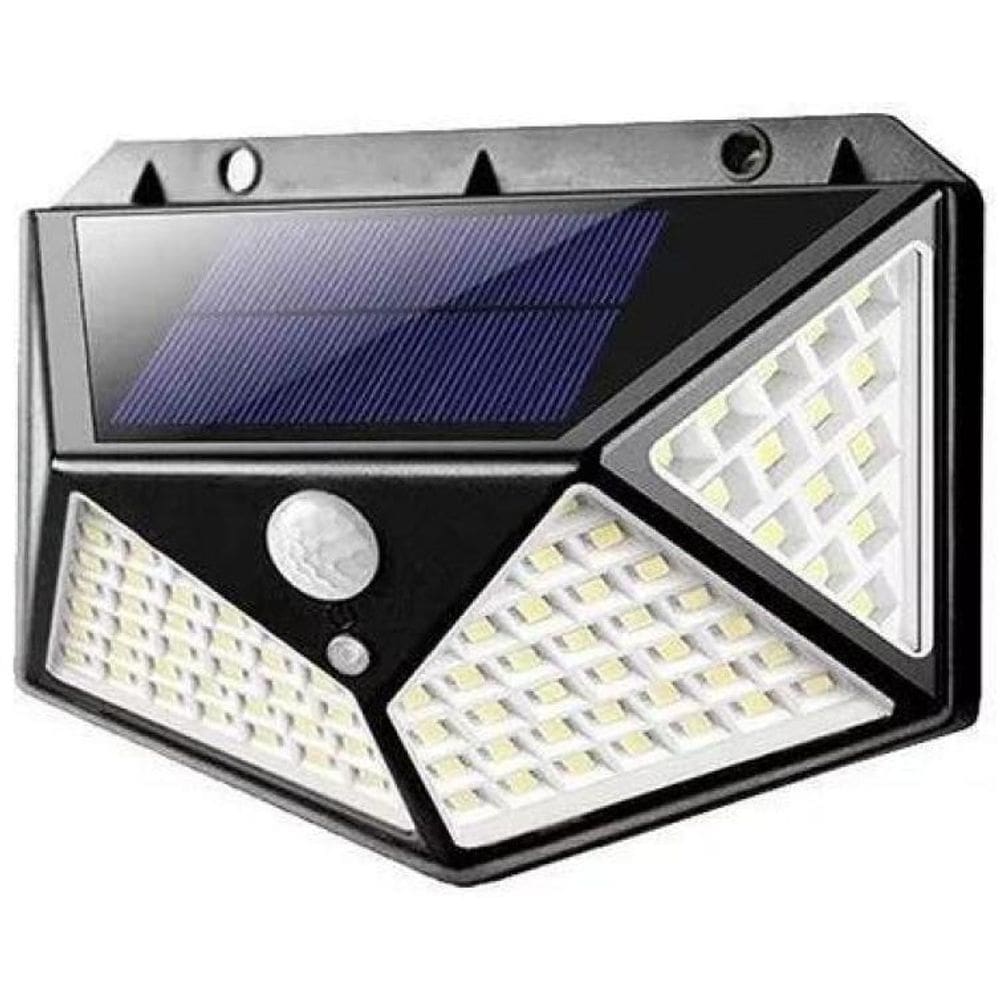 Luminária Solar Parede 100Led Sensor Presença