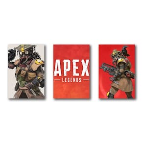 Kit 3 Placas Decorativas Apex Legends Jogo Eletrônico