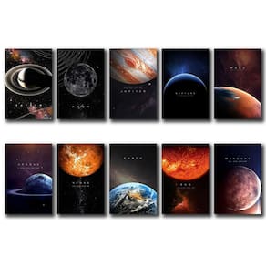 Kit 10 Placas Decorativas Astronomia Em Mdf