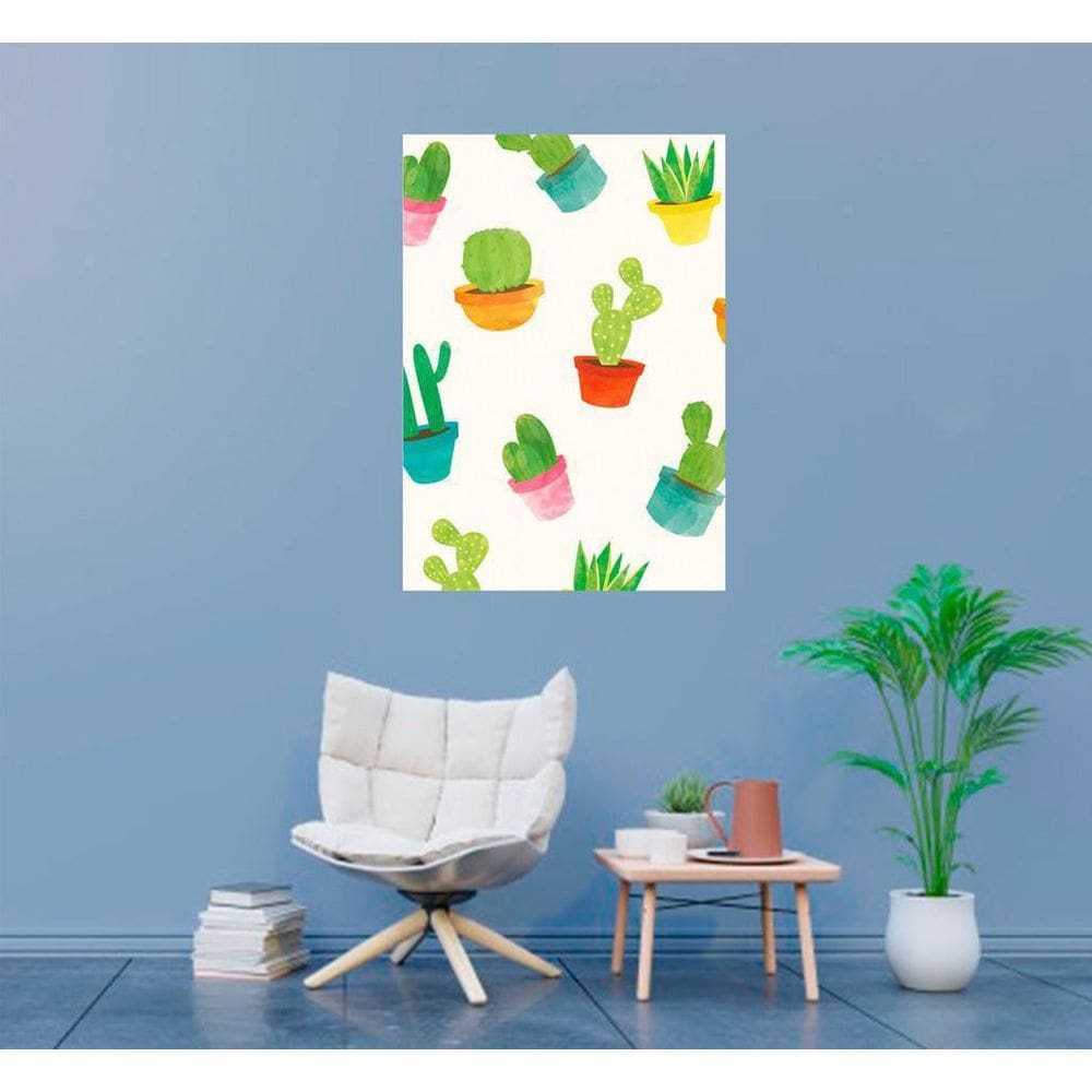 Placa Decorativa Cactos Simples 20X30Cm