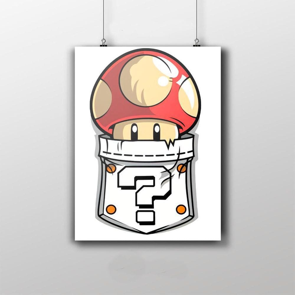 Placa Decorativa Cogumelo Mario