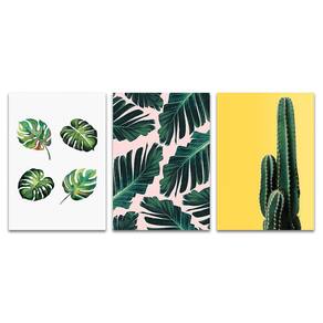 Placas Decorativas Plantas Minimalistas E Coloridas Mdf