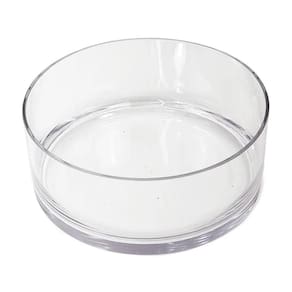 Vaso Redondo Floreira Terrario Cilindro Em Vidro Suculentas, Arranjos 24X10Cm