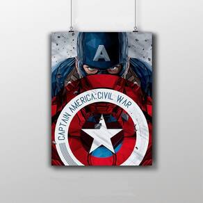 Placa Decorativa - América - Arte Geek Capitão
