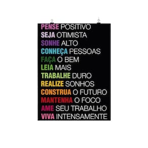 Placa Decorativa Motivacional - Palavras 20X30Cm