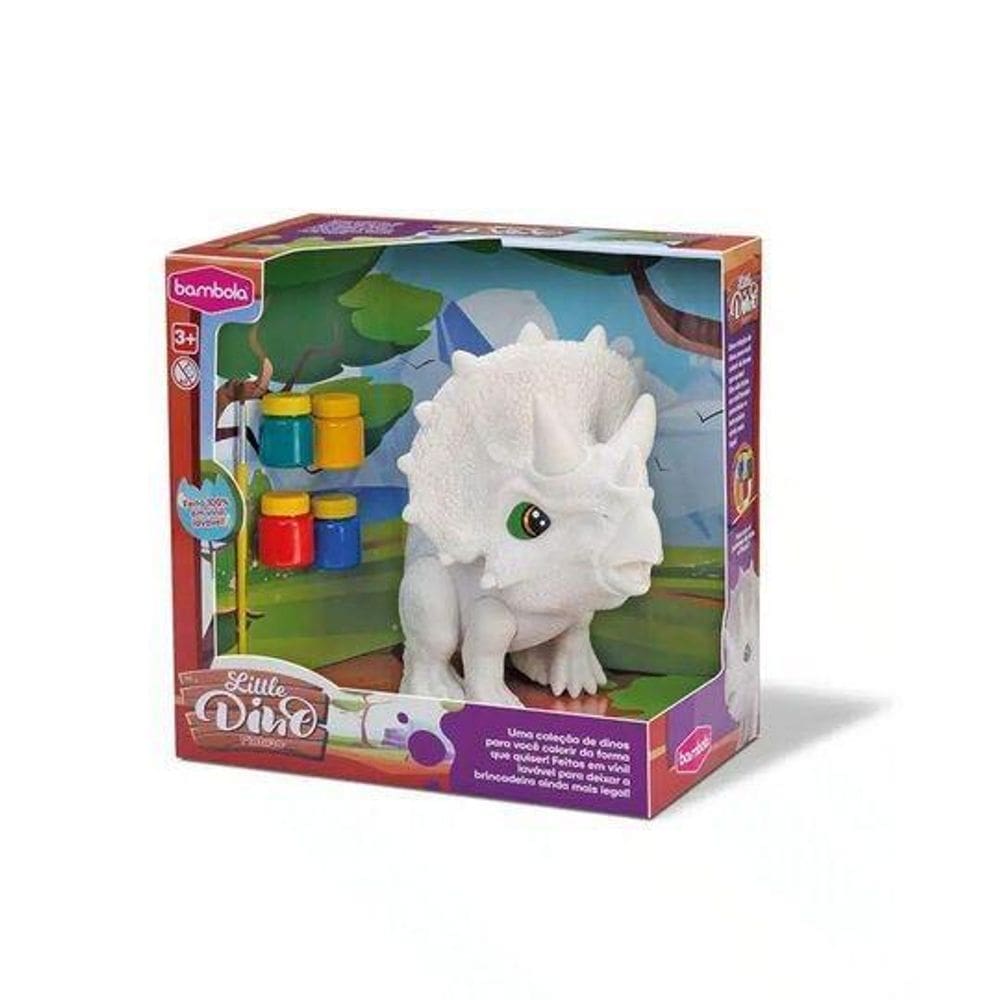 Boneco Dinossauro Little Dino Pintura Triceratops Bambola